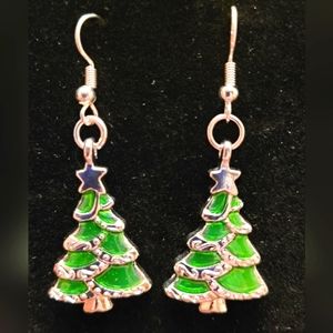 Christmas Tree Holiday Winter Earrings